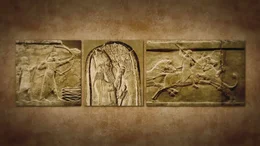 Relikte eines Weltreichs: Assyrisches Relief aus dem Palast von K&ouml;nig Assurbanipal in Ninive.