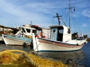 Fischerboote im Hafen von Patmos Fischerboote im Hafen von Patmos