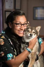 Dyani und ein Klinikpatient.