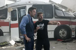 Ben Affleck and director of film,   Zack Snyder.