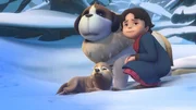 Heidi und Josef beschützen das Wolfsjunge. Heidi und Josef beschützen das Wolfsjunge.