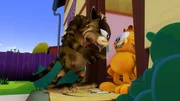 Jon ist verreist und Garfield und Odie sind allein zuhause. Darauf hat Kater Harry nur gewartet... Jon ist verreist und Garfield und Odie sind allein zuhause. Darauf hat Kater Harry nur gewartet...