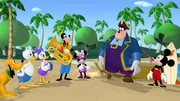 MICKEY MOUSE CLUBHOUSE - "Mickey's Pirate Adventure" - Disney Legend Dick Van Dyke guest stars as Goofy's pirate grandpappy, Captain Goof-Beard, in a special music-filled episode of Disney Junior's Emmy Award-nominated animated series. PLUTO, DONALD DUCK, DAISY DUCK, GOOFY, MINNIE MOUSE, PEGLEG PETE, MICKEY MOUSE