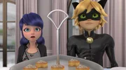 L-R: Marinette Dupain-Cheng, Cat Noir L-R: Marinette Dupain-Cheng, Cat Noir