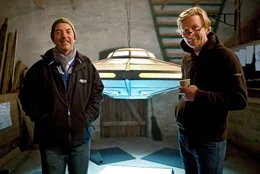Arbeitsfoto: Kameramann Hagen Bogdanski und Regisseur Kai Wessel (rechts)