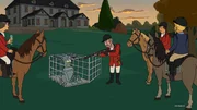 Die Fuchsjagd endet f&uuml;r Bender (2.v.l.) anders als geplant ...