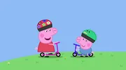 L-R: Peppa Pig, George Pig