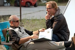 Arbeitsfoto: Regisseur Kai Wessel mit Joachim Kr&oacute;l.
