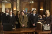 Pictured: (l-r) Barry Bostwick as Attorney Oliver Gates, Teddy Eck as Doug Waverly, Susan Saint James as Attorney Monica Bradshaw, Paul David Story as Nick Pratt, Michael Boatman as Attorney Dave Seaver, Harry Zittel as Jason King, Diane Neal as ADA Casey Novak