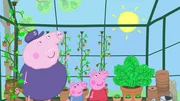 L-R: Grandpa Pig, George Pig, Peppa Pig