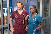 -- "Soul Care" Episode 201 -- Pictured: (l-r) Nick Gehlfuss as Will Halstead, Marlyne Barrett as Maggie Lockwood