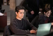 LAW & ORDER: ORGANIZED CRIME -- "...Wheatley Is To Stabler" Episode 214 -- Pictured: (l-r) Wesam Keesh as Malachi, Ainsley Seiger as Det. Jet Slootmaekers -- (Photo by: Scott Gries/NBC)