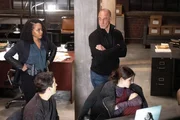 LAW & ORDER: ORGANIZED CRIME -- "...Wheatley Is To Stabler" Episode 214 -- Pictured: (l-r) Danielle Mon&eacute; Truitt as Sgt. Ayanna Bell, Wesam Keesh as Malachi, Christopher Meloni as Det. Elliot Stabler, Ainsley Seiger as Det. Jet Slootmaekers -- (Photo by: Scott Gries/NBC)