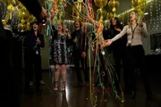 L-R: Paget Brewster as Emily Prentiss, Kirsten Vangsness as Penelope Garcia, Matthew Gray Gubleras Dr. Spencer Reid, Aisha Tyler as Dr. Tara Lewis and A.J. Cook as Jennifer Jareau.