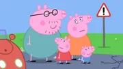 L-R: Daddy Pig, Peppa Pig, Mummy Pig, George Pig