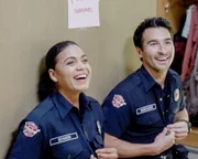 Barrett Doss (Victoria Hughes), Jay Hayden (Travis Montgomery). Barrett Doss (Victoria Hughes), Jay Hayden (Travis Montgomery).