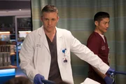 -- "Prisoner's Dilemma" Episode 215 -- Pictured: (l-r) Jeff Hephner as Jeff Clarke, Brian Tee as Dr.