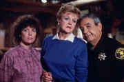 Sheriff Amos Tupper (Tom Bosley, r.), Jessica Fletcher (Angela Lansbury, M.) und Maggie Roberts (Erin Moran, l.) auf Erfolgskurs ...
