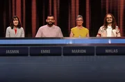 Die Kandidat:innen (v.l.n.r.):  Jasmin S., Emre Burunsuz, Marion Koschel und Niklas Kohlmann