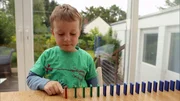 In der „Sendung mit dem Elefanten“ geht es um Bewegung. In einer Zeitlupenaufnahme gibt es zu sehen, wie die Dominosteine nach und nach umfallen. In der „Sendung mit dem Elefanten“ geht es um Bewegung. In einer Zeitlupenaufnahme gibt es zu sehen, wie die Dominosteine nach und nach umfallen.