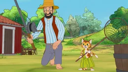 Pettersson und Findus gehen auf Jagd nach dem "Zischmonster".