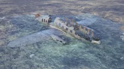 C46 Recon: Das teilweise trockengelegte Wrack des Flugzeugs C46 (ein Frachter aus dem Zweiten Weltkrieg) im Meer vor der Insel Norman’s Cay auf den Bahamas. Das Wrack zeigt das Flugzeug in seinem jetzigen Zustand. C46 Recon: Das teilweise trockengelegte Wrack des Flugzeugs C46 (ein Frachter aus dem Zweiten Weltkrieg) im Meer vor der Insel Norman’s Cay auf den Bahamas. Das Wrack zeigt das Flugzeug in seinem jetzigen Zustand.