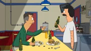 Als Bobs (r.) Kumpel Warren (l.) in die Stadt kommt und in den Burger Laden investieren will, freut sich Bob, bis er Warrens neues Konzept für den Laden sieht ... Als Bobs (r.) Kumpel Warren (l.) in die Stadt kommt und in den Burger Laden investieren will, freut sich Bob, bis er Warrens neues Konzept für den Laden sieht ...