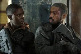 l-r: Karen Greer (Jodie Turner-Smith), John Clark (Michael B. Jordan)