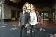 Andreas (l.) und Chris Ehrlich (r.) auf dem "Hollywood Walk of Fame"