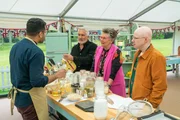 (v.l.n.r.) Paul Hollywood; Prue Leith; Matt Lucas
