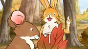 Der kleine Hase und die kleine Feldmaus suchen noch ein ganz besonderes Blatt f&uuml;r die Herbstbl&auml;tter-Sammlung der kleinen Feldmaus.