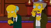 Mr. Burns (l.) schenkt seinen Mitarbeitern zu Weihnachten eine hypermoderne Datenbrille, allerdings nicht ohne Hintergedanken.