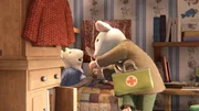 Doktor Pustel (rechts) macht einen Hausbesuch bei Sam (links), der wie seine Freundin Julia die Mäusepocken bekommen hat. Nun soll er eine ganze Woche im Bett bleiben, um niemanden im Mäusehaus anzustecken. Sehr langweilig. Doktor Pustel (rechts) macht einen Hausbesuch bei Sam (links), der wie seine Freundin Julia die Mäusepocken bekommen hat. Nun soll er eine ganze Woche im Bett bleiben, um niemanden im Mäusehaus anzustecken. Sehr langweilig.