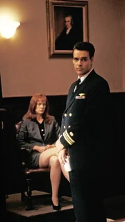 Harmon Rabb, Jr. (David James Elliott), Liz Holst (Jamie Rose). Harmon Rabb, Jr. (David James Elliott), Liz Holst (Jamie Rose).