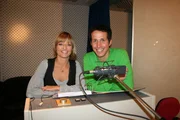 Willi Weitzel mit Solveig Duda im Synchronstudio M&uuml;nchen.