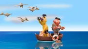 Ernie und Bert tauchen im Meer. Ernie und Bert tauchen im Meer.