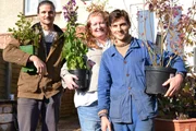 v.l.: David Rich, Charlie Dimmock, Harry Rich