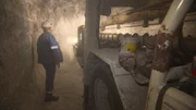 Arbeiter in einem Salzstollen.