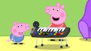 L-R: George Pig, Peppa Pig