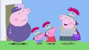 L-R: Grandpa Pig, George Pig, Peppa Pig, Granny Pig