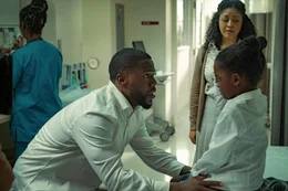 Matthew 'Matt' Logelin (Kevin Hart), Maddy Logelin (Melody Hurd, r.).
