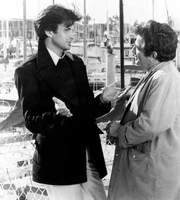 (v.li.): George Hamilton (Dr. Marcus Collier), Peter Falk (Insp. Columbo).