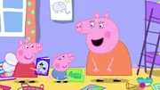 L-R: Peppa Pig, George Pig, Mummy Pig