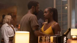 L-R: Michael Block (Lakeith Stanfield), Mae Morton (Issa Rae)