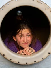 Bird Brown clowns around on the ranch.