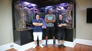 Wayde, Brett and Dwight strike a pose with the tank.