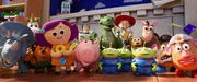 (v.l.n.r.) Trixie; M&auml;usezahn; Sepp Stachel; Dolly; Buzz Lightyear; Specki; Rex; Aliens; Jessie; Slinky; Bully; Charlie Naseweis; Charlotte Naseweis