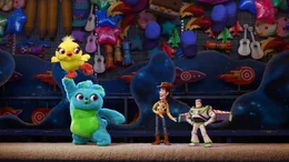 l-r: Ducky, Bunny, Sheriff Woody, Buzz Lightyear