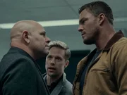 L-R: Gaitano 'Guy' Russo (Domenick Lombardozzi), David O'Donnell (Shaun Sipos), and Jack Reacher (Alan Ritchson)