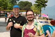L-r: Metzger Simmerl (Stephan Zinner), Fl&ouml;tzinger (Daniel Christensen).